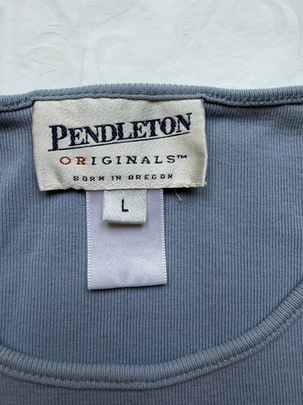 Women’s Long Sleeve Tee Bundle Pendleton L.L. Bean Ivory Blue Green Sz L - Picture 3 of 11